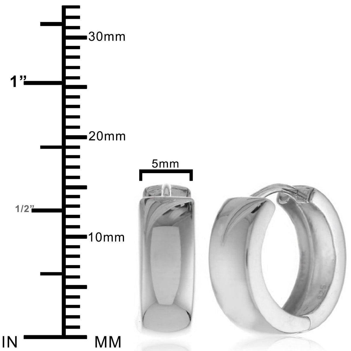 Reiss - Oliva Plain Huggie Hoop Earrings In Silver Tone At Nordstrom - Foto 3