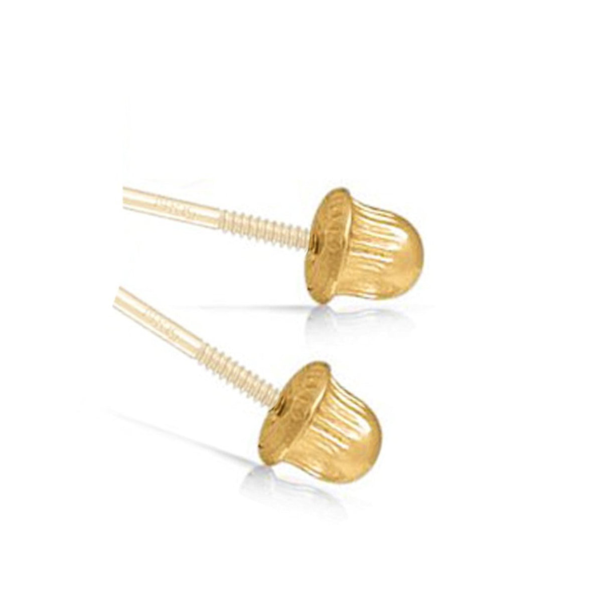 Screw-Back Earring Backs Yellow Gold Regular