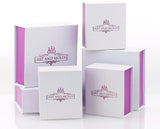 14k White Gold Cubic Zirconia Stud Earrings with Screw Backs