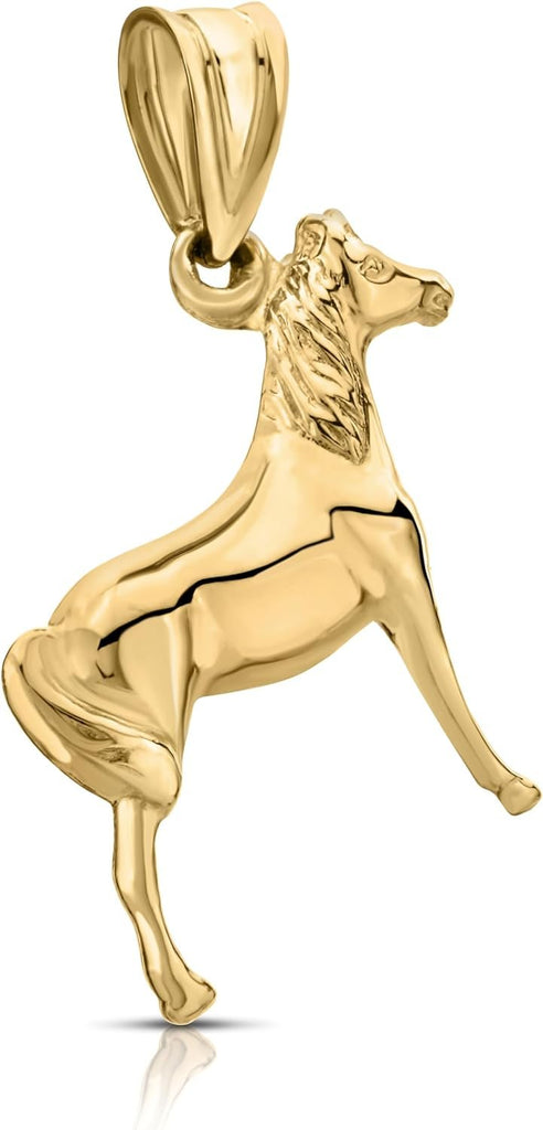 Art and Molly Real 14K Yellow Gold Horse Charm Pendant