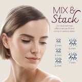 Solid 14k White Gold Solitaire Square Princess-cut CZ Stud Earrings with Secure Screw-backs