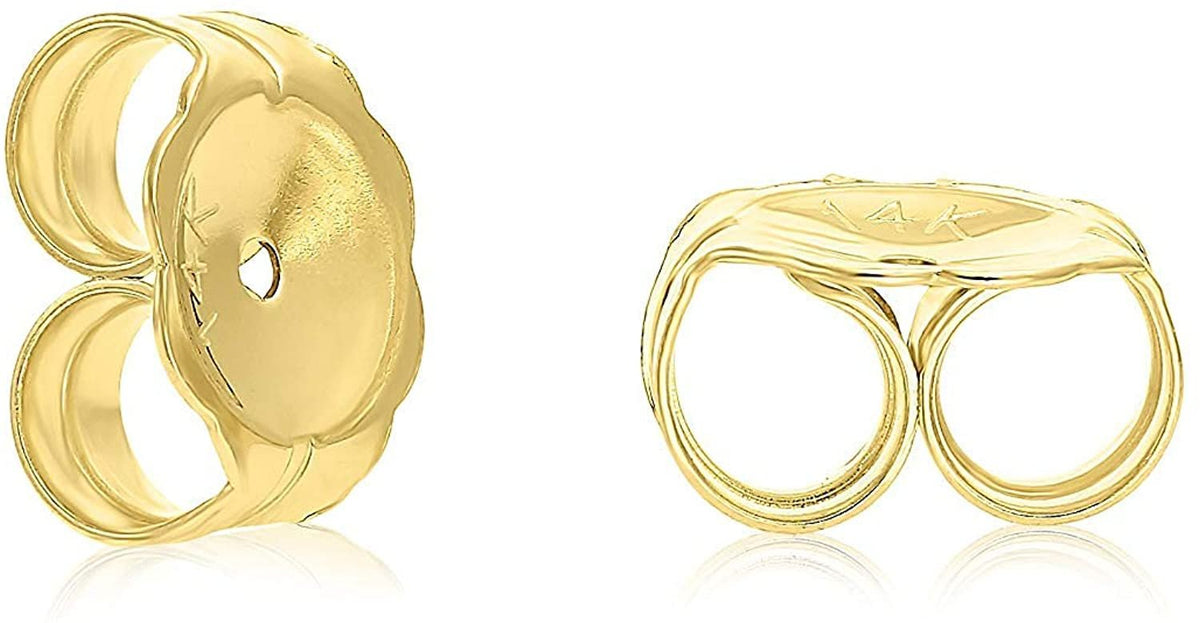 14K Yellow Gold Dainty Small Mini Moon Stud Earrings Minimalist, Delicate Jewelry