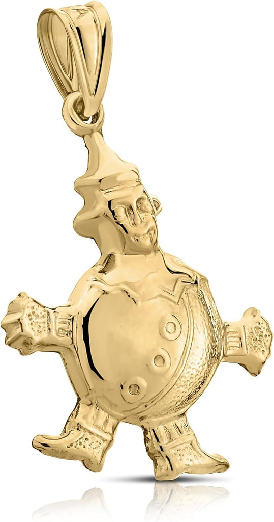 Art and Molly Real 14K Yellow Gold Jester Charm Pendant