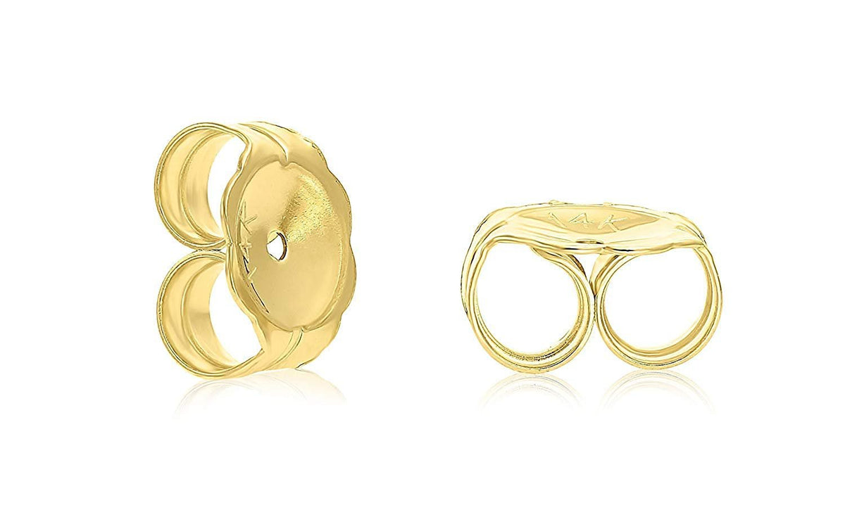 14k Yellow Gold 5mm Garnet Round-Cut Solitaire Stud Earrings