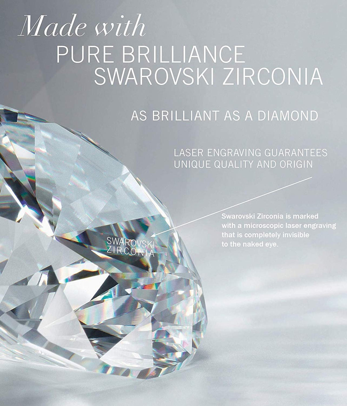 14k White Gold Made with SWAROVSKI Cubic Zirconia Solitaire Screw-backs Stud Earrings