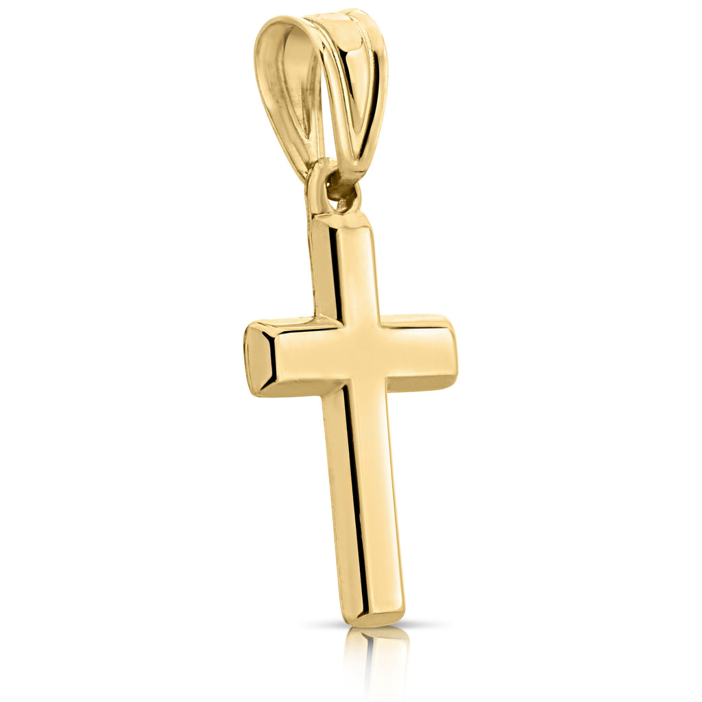 Art and Molly Real 14K Yellow Gold Polished Cross Pendant
