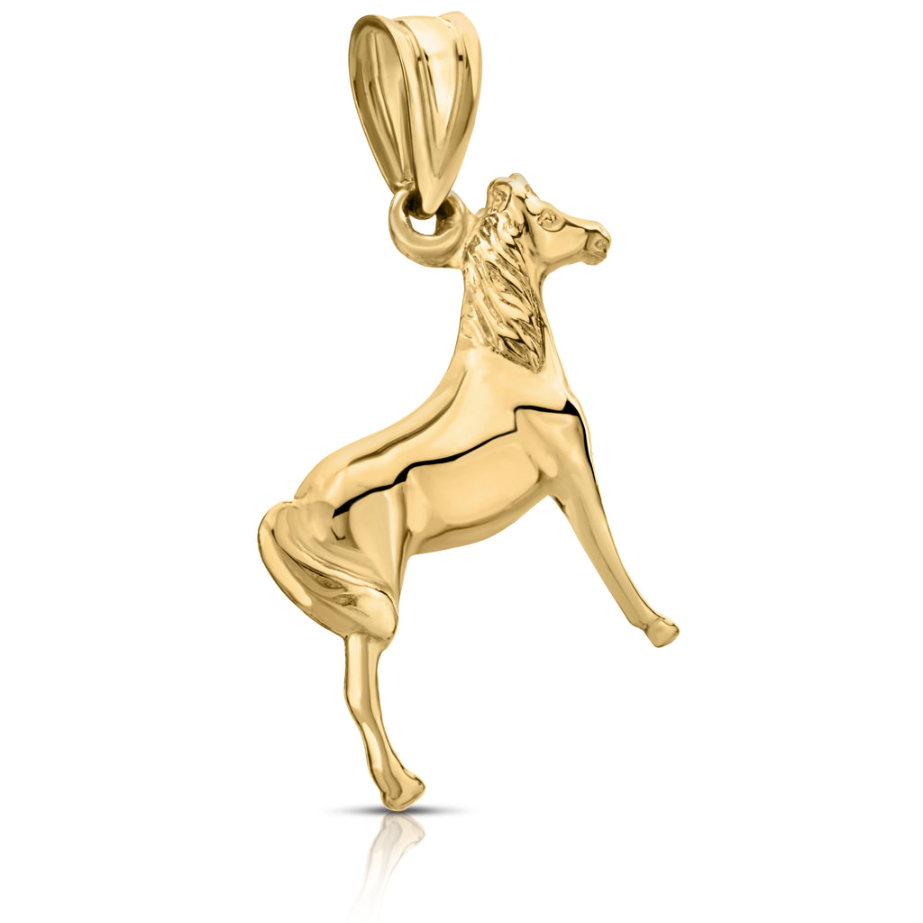 Art and Molly Real 14K Yellow Gold Horse Charm Pendant