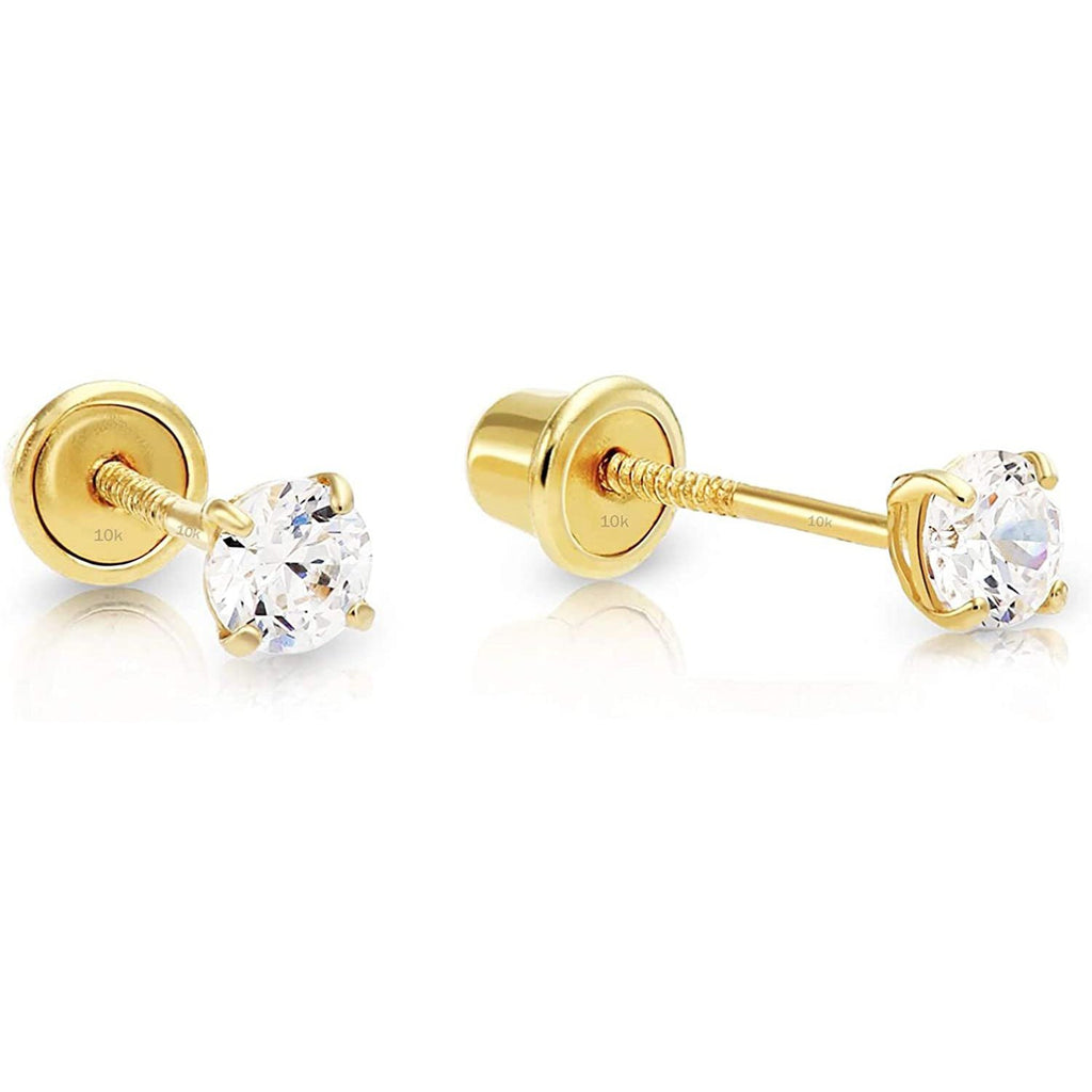 Macy's Cubic Zirconia Love Knot Stud Earrings in 10k Gold - Macy's