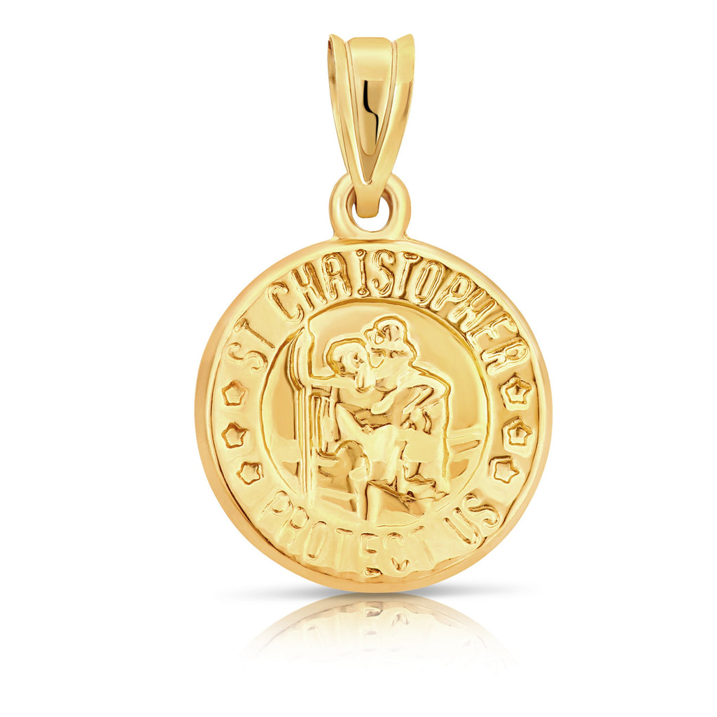 Art and Molly Round 14k Gold Filled Saint Christopher Coin Medal